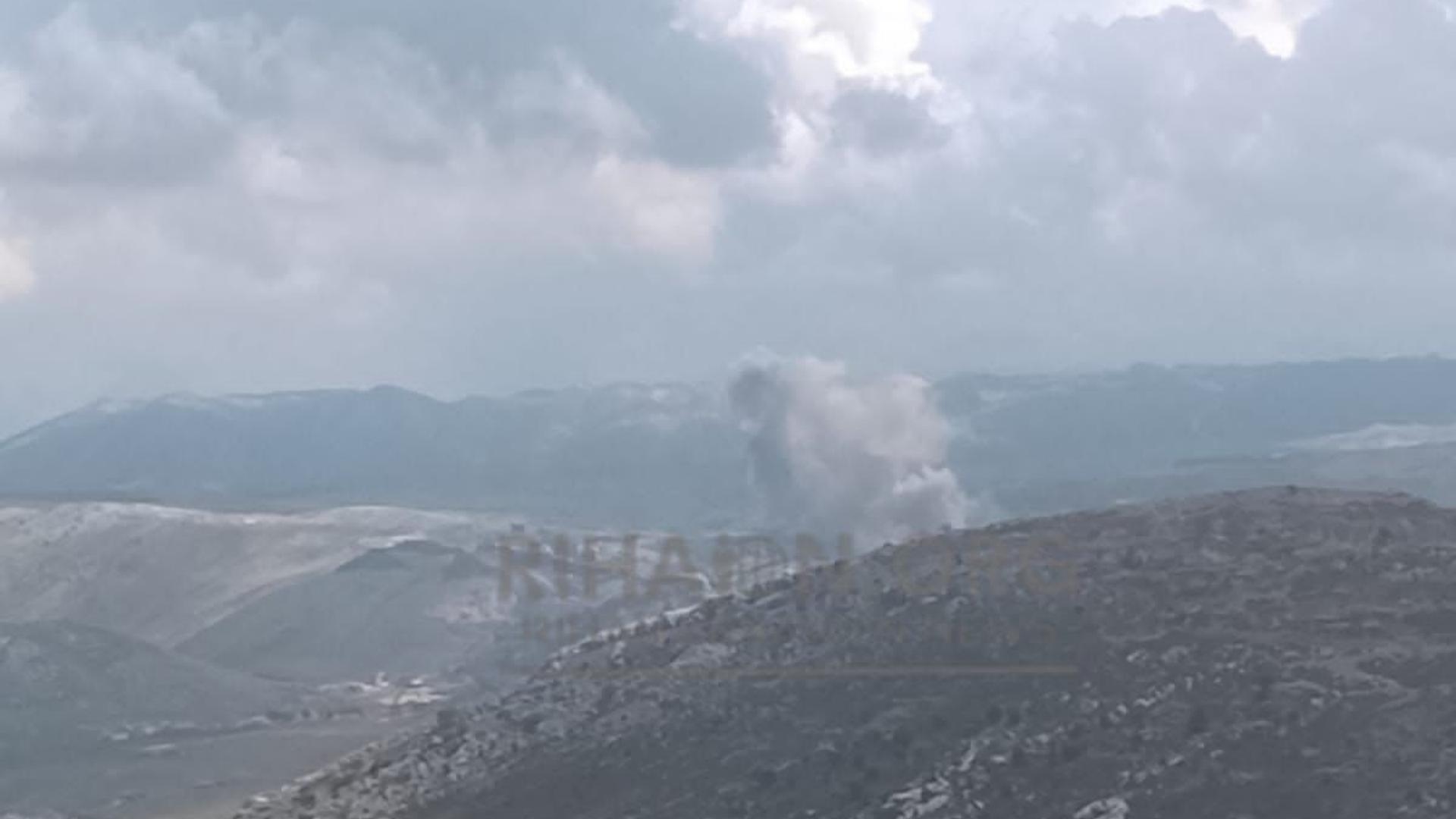 Photos: A violent Israeli airstrike targeted Sohmor in the Western Bekaa
