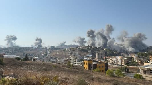 Many airstrikes targeted al Rahbat neighborhood in the city of Nabatieh