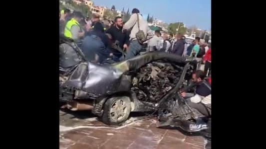 Watch: Israeli Enemy Strikes Another Car in the Tyre District