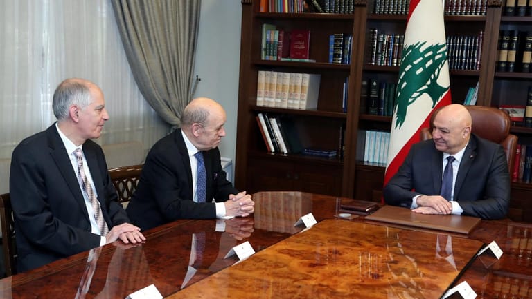 Aoun meets Le Drian, prepares for Macron talks and reaffirms reform agenda