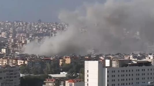 An intense Israeli airstrike just struck Dahiyeh