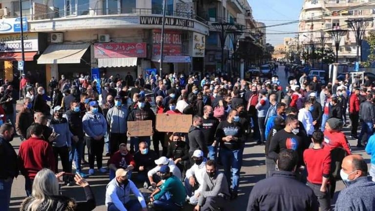 اعتصام للقطاع التجاري في صيدا