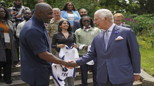 King Charles III hosts Idris Elba