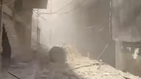 Watch: A street devastated by the airstrike