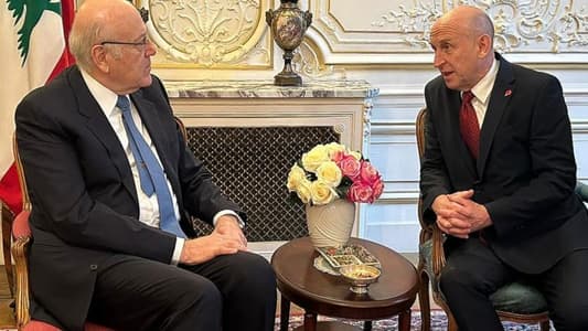 Mikati meets UK Defense Secretary