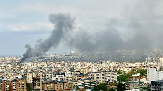 Photo: New smoke clouds are rising in Dahiyeh, likely due to the resurgence of fires in areas that were targeted by airstrikes yesterday