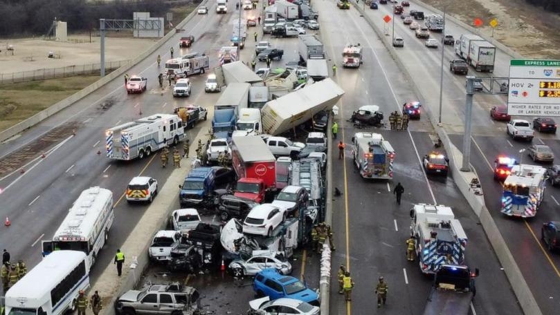 حادث سير ضخم: 100 سيارة تصطدم ببعضها... وهذا ما نتج عنه