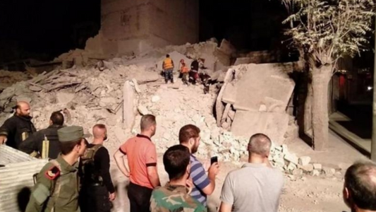 Dozens are trapped under the rubble in northern Syria