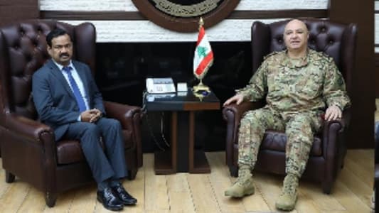 General Aoun meets Sri Lanka Ambassador, UN peace coordinator