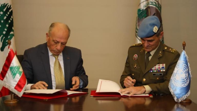سليم وقّع ولازارو اتفاقية تقديم المساعدات للجيش في قطاع جنوب الليطاني