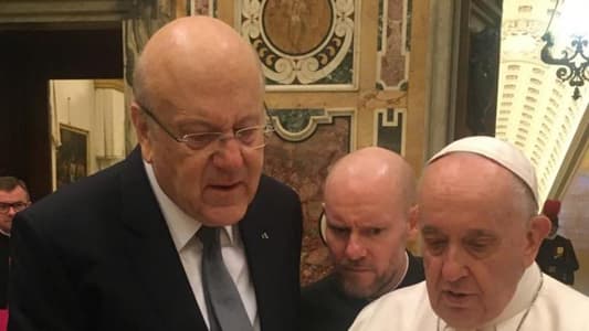 Photos: Mikati meets with Pope Francis