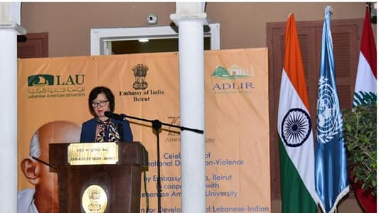 Embassy of India in Beirut organizes high level event marking International Day of Non-Violence