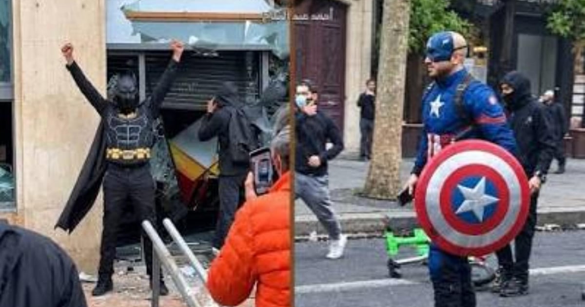 بالفيديو: حتى الـsuperheroes تظاهروا في فرنسا