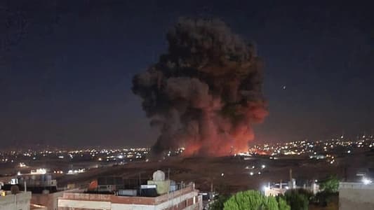 An Israeli airstrike targeted the heights of the town of Bodai and a second strike targeted the outskirts of Baalbek in the Bekaa