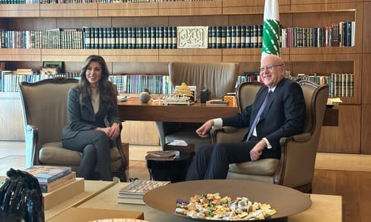 Photo: The meeting between Caretaker Prime Minister Najib Mikati and US Deputy Special Envoy to the Middle East Morgan Ortagus has kicked off