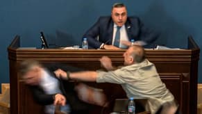 Watch: Georgian Party Leader Punched in Head in Parliament