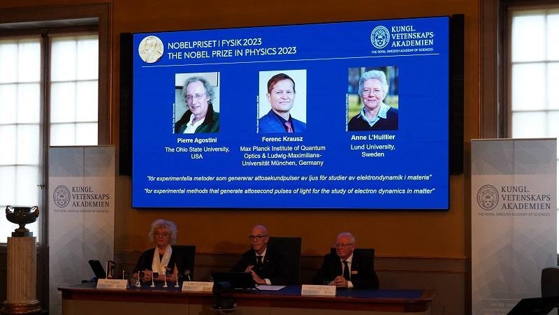 Nobel physics prize goes to trio who lit up secrets of the atom