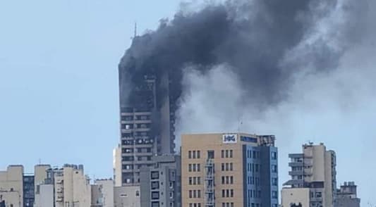 Firefighters extinguish massive fire at an Ashrafieh building