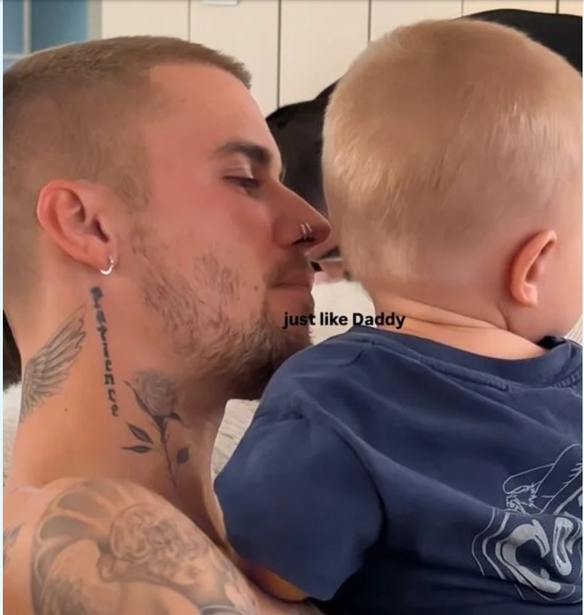 هايلي بيبر تشارك صورة نادرة لابنها... يشبه والده جاستن تماماً