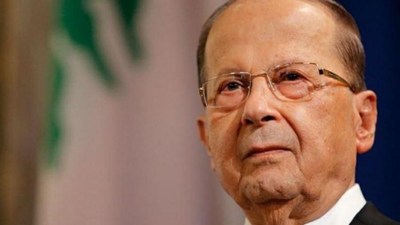 President Michel Aoun arrived in Haret Hreik to vote