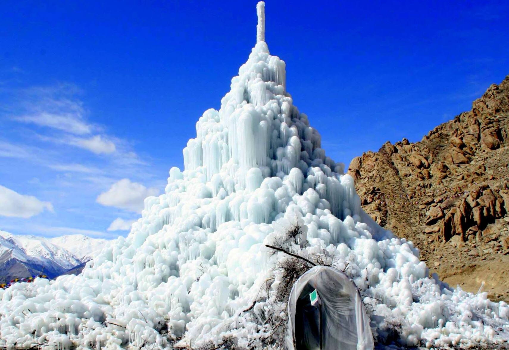 Ice stupas: The Artificial Glaciers Helping Combat the Effects of Climate Change