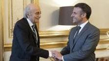 Macron receives Walid Jumblatt at the Elysee Palace