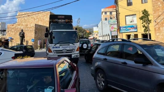 Traffic in Batroun has been diverted toward the old seaside road