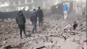 Watch: Walking Through the Rubble of the Buildings