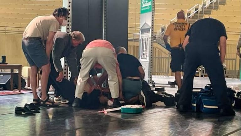 Salman Rushdie suffered stab wound in neck, condition unknown, police say