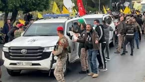 Watch: UNIFIL Patrol Passes Through Hezbollah Sit-In