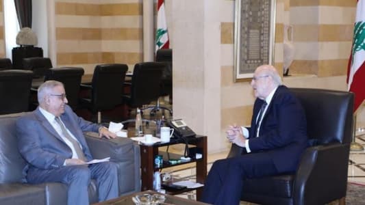 Mikati meets Ministers Bou Habib, Fayad