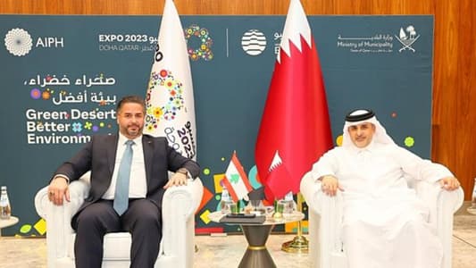 Salam in Doha discusses municipal twinning project with Qatari Minister of Municipality