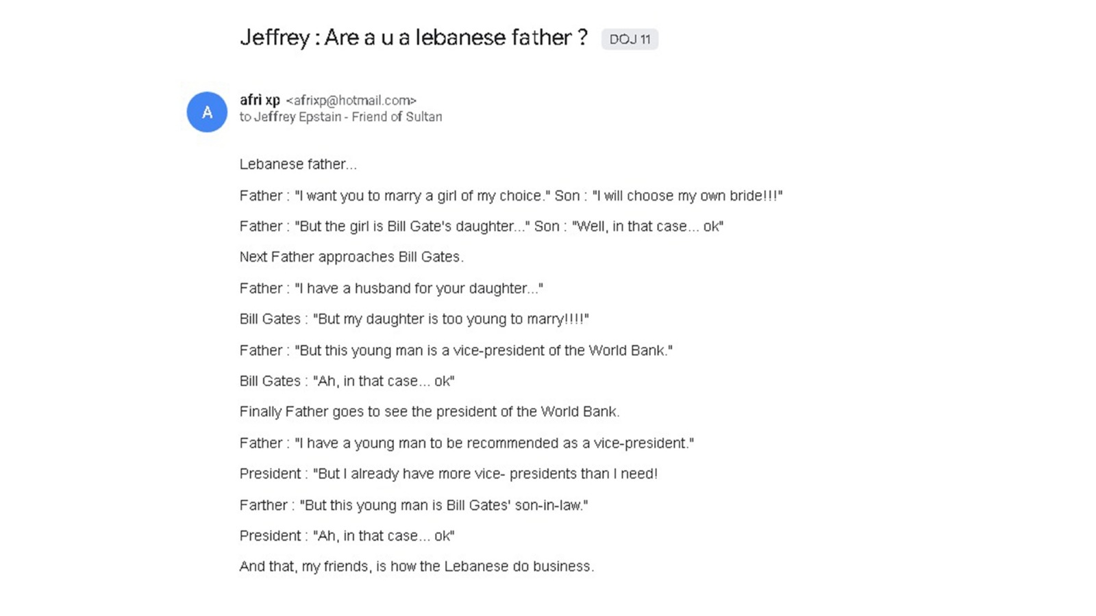 رسالةٌ الى إبستين: هذه هي طريقة اللبنانيّين في إدارة الأعمال