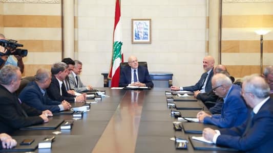 Mikati receives joint delegation of GLC, land transport union