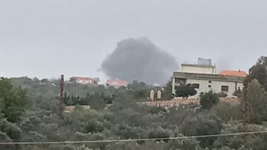 NNA: Two simultaneous airstrikes targeted an open area in the town of Kfar Roummane, causing a fire, and civil defense teams headed to extinguish it