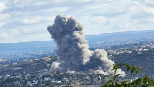 Two Israeli airstrikes targeted the town of Tebnine in the Bint Jbeil district and the town of Mahrouna in the Tyre district