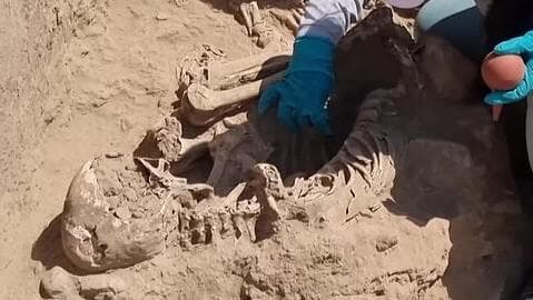 Archaeologists unearth bodies in temple up to 3,800 years old