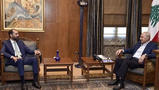 Berri discusses latest developments with MP Khair