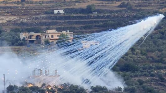 NNA: Artillery and phosphorus shelling targeted the east of the southern Lebanese town of Odaisseh