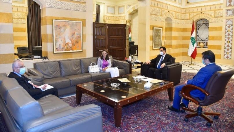 Diab welcomes Valenciano, Tarraf and accompanying delegation