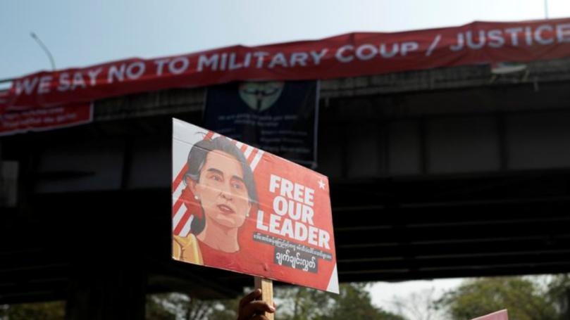 Myanmar protesters block railway line; U.N. warns against crackdown