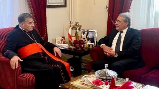 Photo: Patriarch Rahi meets with the Minister of Justice Henri Khoury