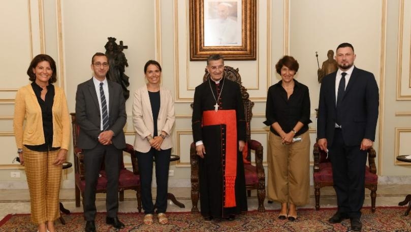 Rahi receives French Senate delegation, outgoing Qatari Ambassador