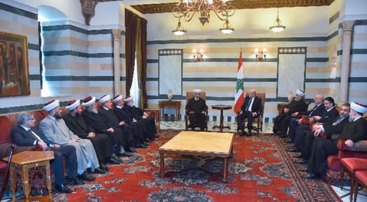 Mikati meets Mufti Derian at Grand Serail