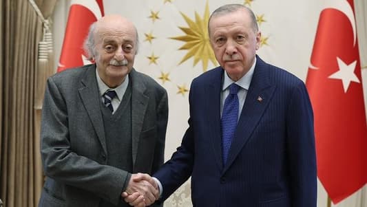 Turkey’s Erdogan meets Jumblatt in Ankara