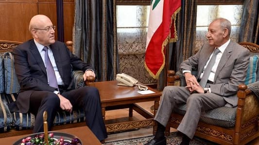 Berri meets Mikati in Ain El Tineh