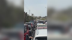 بالفيديو: زحمة سير خانقة قبل جسر القاسمية