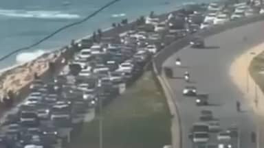 بالفيديو: نزوح وزحمة