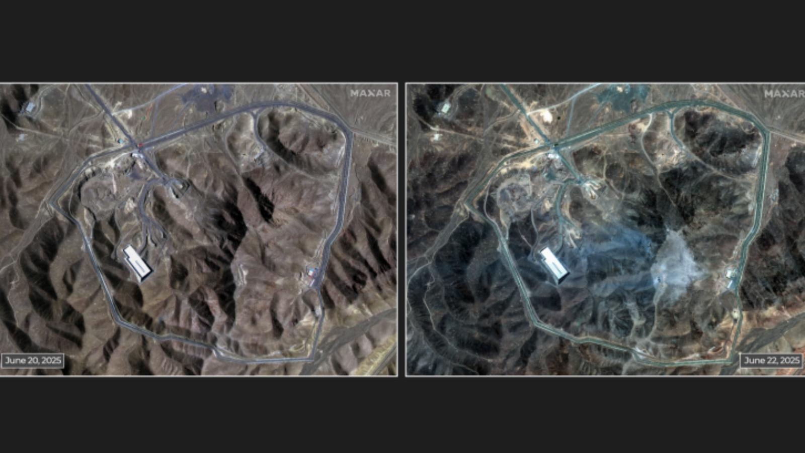 Photo: Before and After US Strikes on Iran's Nuclear Facilities