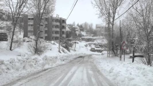 TMC: Kfardebian - Hadath Baalbek road is blocked due to snow accumulation